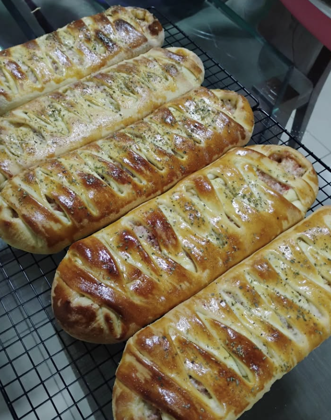Pão recheado artesanal