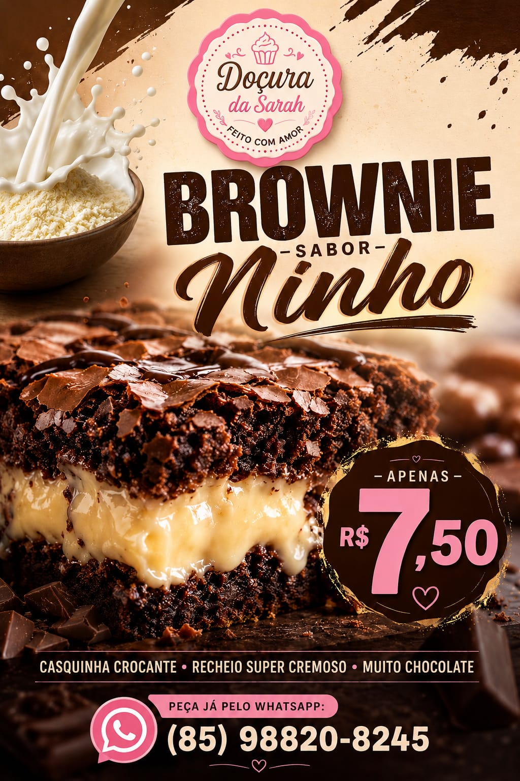 Oferta de brownie de Ninho
